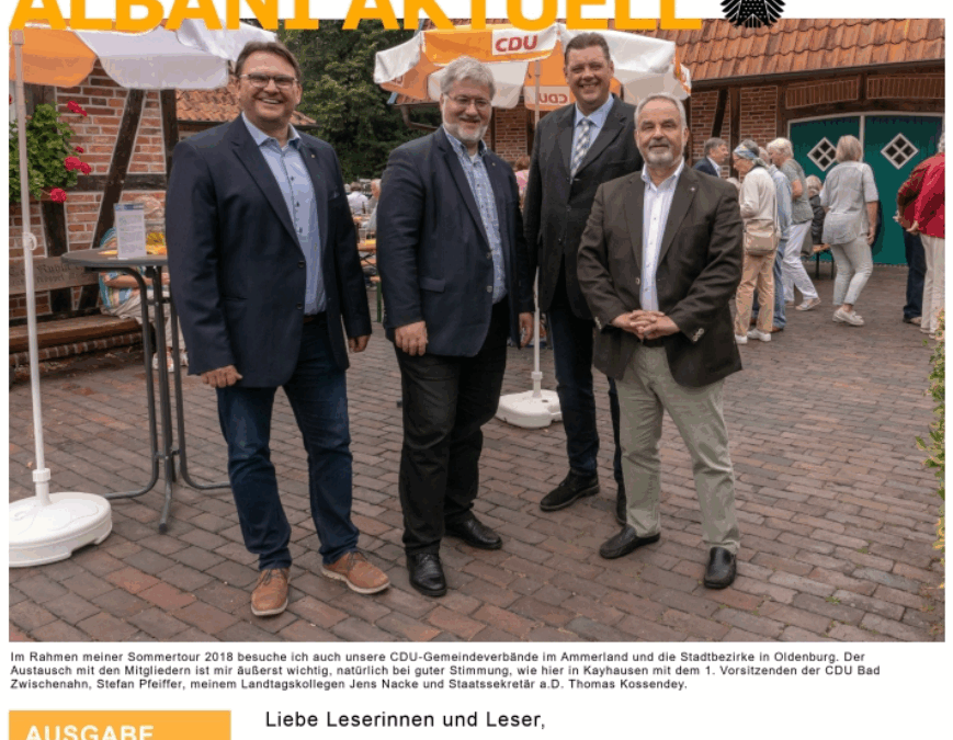 Newsletter „Albani Aktuell“ – Sommer 2018